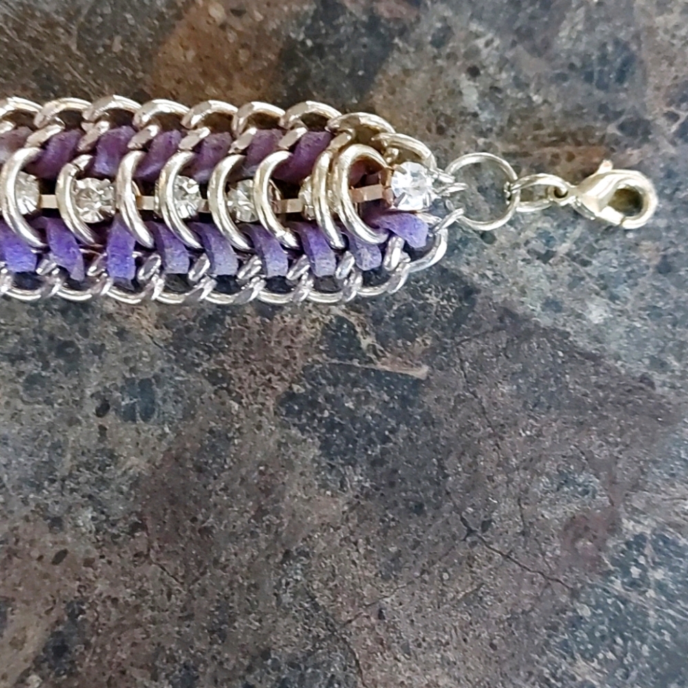 H&M Purple and Gold gemstone Braclet - Picture 7 of 7